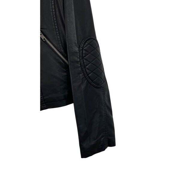 Xhilaration Moto Jacket Women’s Faux Leather Size XXL Black Zip Snap - Picture 5 of 13